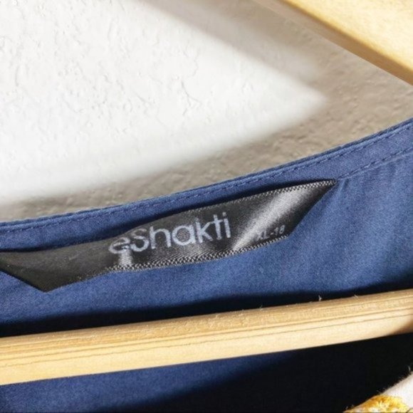 3/$25 Eshakti Navy Dress Flower Daisy Modest Dress - Picture 3 of 8